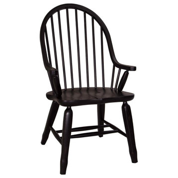 Bow Back Arm Chair - Black