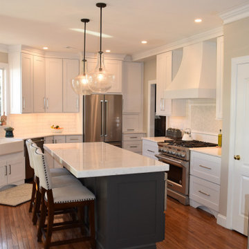 Gorgeous Grey and White Kitchen