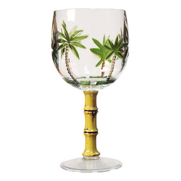 Wine Glass U-Shape With Bamboo Stem