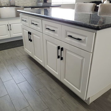 Shaker White Kitchen with Granite Countertops
