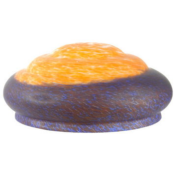 Meyda lighting 12201 14"W X 6"H Orange/Blue Pate-De-Verre Tier Shade