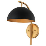Kalco Lighting - Marcel 1 Light Wall Sconce, Matte Black With New Brass - This 1 light Wall Sconce from the Marcel collection by Kalco will enhance your home with a perfect mix of form and function. The features include a Matte Black with New Brass finish applied by experts.