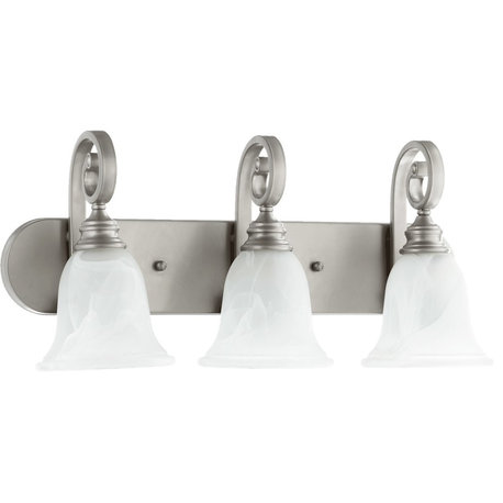 Quorum Bryant 3-Light Vanity, Classic Nickel