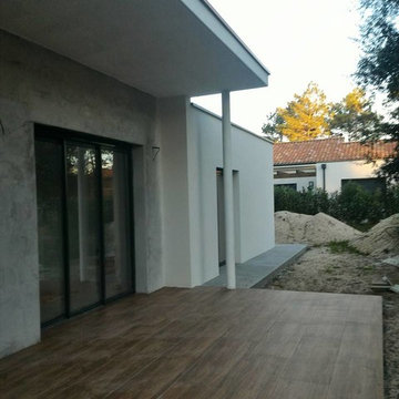Construction d'une maison toit terrasse à Mimizan Plage