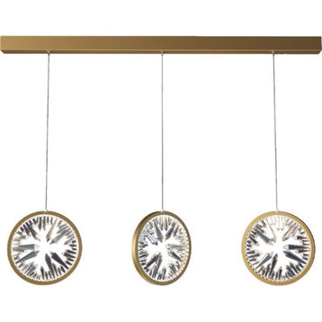 Gold Rings Design Creative Led Crystal Hanging Luxury Chandelier, 3pendants