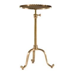 Inviting Home Inc. - Adjustable Solid Brass Table - Side Tables And End Tables