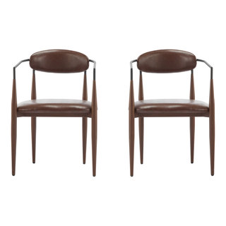 Camas Modern Upholstered Iron Dining Chairs Set of 2