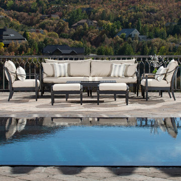 Astoria 8pc Sofa & Club Chair Set - Slate