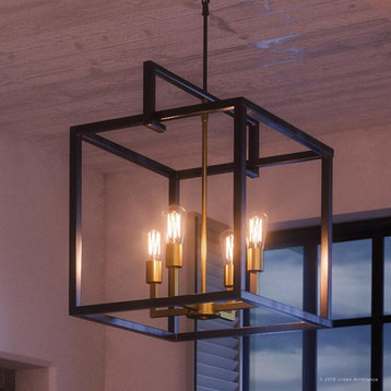 Luxury Modern Farmhouse Chandelier, 23.25, Charcoal  Finish