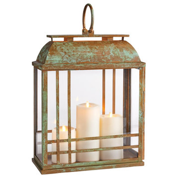 Elegant Vintage Style Distressed Bronze Multi Pillar Candle Holder Tall Rustic