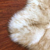 Super Soft Faux Sheepskin Silky Shag Rug, White, Brown, 3'x4'