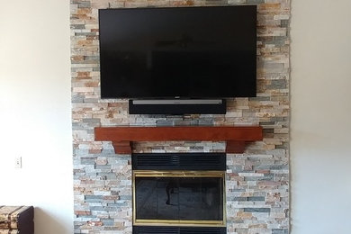 Family room - transitional family room idea in Other