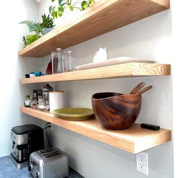 Floating Shelves in Breakfast Room