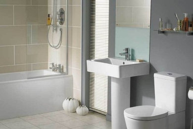 デンバーにあるコンテンポラリースタイルのおしゃれな浴室の写真