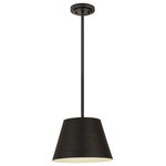 Z-Lite - Maddox One Light Chandelier, Matte Black - Take lighting in a new direction weaving it into central decor elements within a custom casual space. The Maddox one-light pendant delivers sophistication with a laid-back feel in a conical shade down rod and canopy crafted of matte black finish iron. Its shade's hammered belt detailing adds texturizing to up the ante on sleek design.