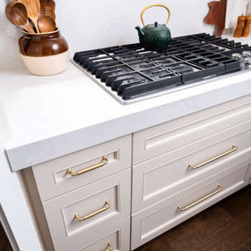 Deep Forest and Stained Oak Transitional Kitchen