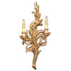 French-Style Sconce With Leaf Motif