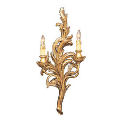 Inviting Home Inc. - French-Style Sconce With Leaf Motif - Wall Sconces