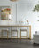 Miranda Kerr Metal Console Table, Gold Finish With White Top