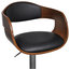 vidaXL Adjustable Swivel Bar Stool Leather With Backrest