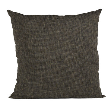 Espresso Waffle Textured Solid Luxury Throw Pillow, Double sided 24"x24"