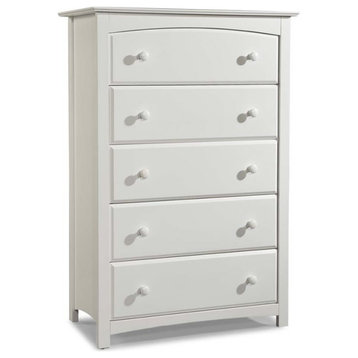Stork Craft Kenton 5 Drawer Universal Dresser in White