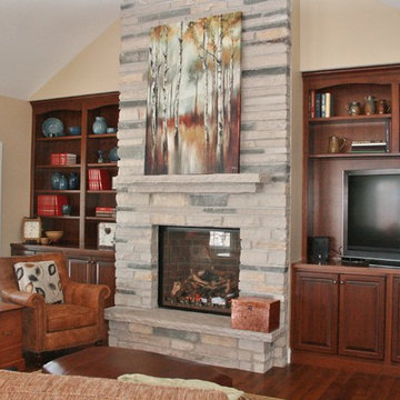 Traditional, Custom Fireplace, Living Room, Peoria, Illinois