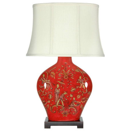 27" Fruitful Harvest Porcelain Lamp