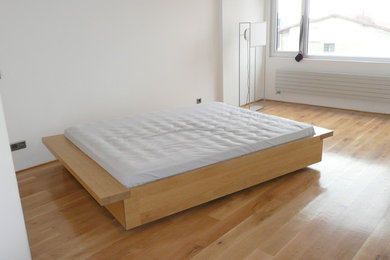 Contemporary designed natural Oak wood Bed