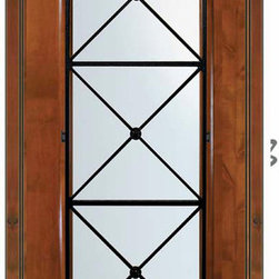 Prehung External Single Door 80 Alder Republic Full Lite Wrought Iron - Front Doors
