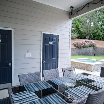 Covered Patio Dining with Storage & Bathroom Access