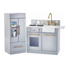 50 Most Por Contemporary Kids Kitchen Sets For 2019 Houzz Urban Adventure Play Kitchen With Ice Maker Function Gray
