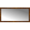 59"x29" Custom Framed Mirror, Light Brown