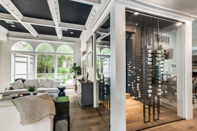 Example of a classic wine cellar design in Houston