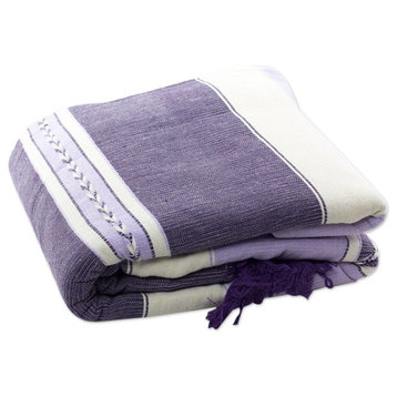 Lavender WarmthZapotec Cotton Bedspread, Twin