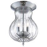 Eurofase - Eurofase 28046-011 Dupont - Three Light Flush Mount - The Dupont flushmount has blown clear textured glass diffuser with chrome base with incandescent lighting.  Canopy Included: TRUE  Canopy Diameter: 8.5 x 1.2 Bulb Voltage: 120Dupont Three Light Flush Mount Chrome Clear Glass *UL Approved: YES *Energy Star Qualified: n/a  *ADA Certified: n/a  *Number of Lights: Lamp: 3-*Wattage:60w E12 bulb(s) *Bulb Included:No *Bulb Type:E12 *Finish Type:Chrome