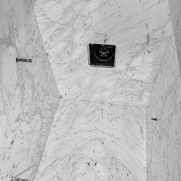 Carrara Statuario ThinSlabz Shower