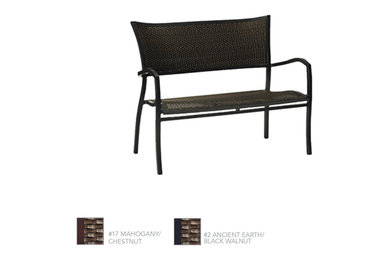 Aire Transitional Woven Resin Wicker Outdoor Bench by Summer Classics