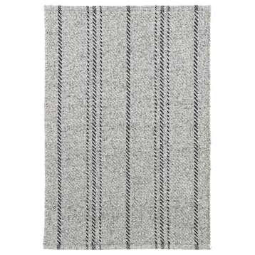 Melange Stripe Grey/Black Indoor/Outdoor Rug, 5'x8'