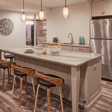 Beautiiful Beautiful Basement Transformation - New Kitchen, Bar, and Bathroom