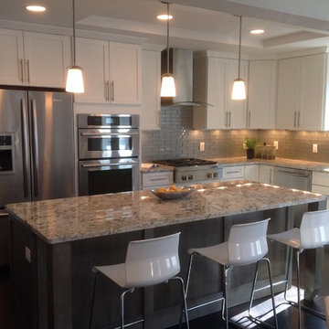 Denver Transitional Gray and White Kitchen