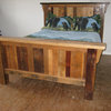 Reclaimed Barn Wood High Panel Queen Bed