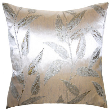 Brillante Pillow, Silver Leaves Pillow