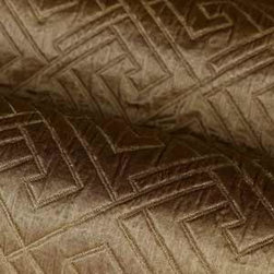 Matelasse Greek Key Upholstery in Ecru - Upholstery Fabric