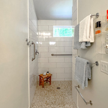 Accessible Shower with Built-In Safety Features