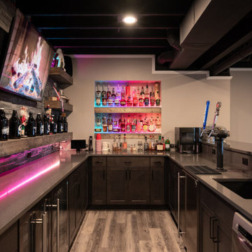 Finished Basement with Bar, Bathroom, Gym and Secret Room in Ann Arbor, MI