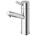 VIGO - VIGO Noma Single Hole Single Handle Bathroom Sink Faucet, Chrome, Without Extras - Constructed from solid brass, the VIGO Noma Single Hole Bathroom Faucet makes for a durable, yet beautiful piece in your bathroom. The nozzle resists mineral buildup and is always easy to clean. The bathroom faucet's nozzle turns easily to rinse out the sink and the elegant cylindrical design instantly updates the style of any bathroom.