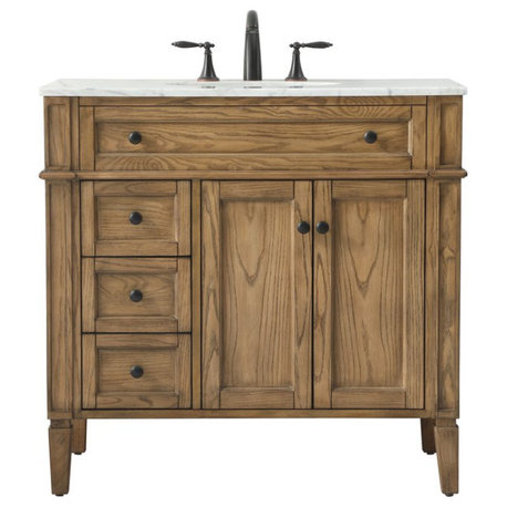 Elegant VF12536DW 36" Single Bathroom Vanity, Driftwood