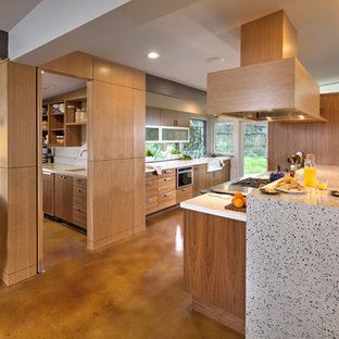 75 Beautiful Mid Century Modern Kitchen With Quartz Countertops
