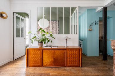 Idée de décoration pour un salon bohème.